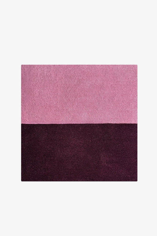 Berry Classic Color Block Hand-Tufted Rug Swatch