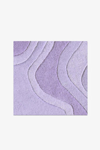 Lavender Purple Rolling Tides Hand-Tufted Rug Swatch