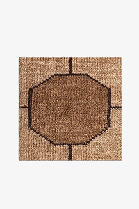 Taupe Octagon Link Hand-Knotted Rug Swatch