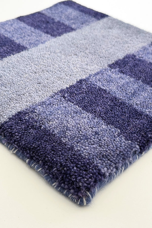 Blue Interval Hand-Knotted Rug Swatch