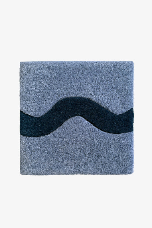Blue Sculpted Edge Rug Swatch