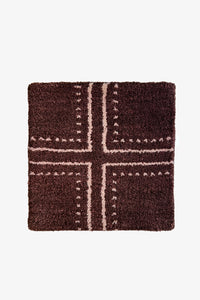 Brown Boxstep Hand-Knotted Rug Swatch