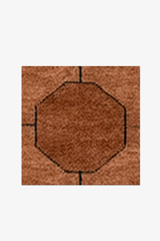 Brown Octagon Link Rug Swatch