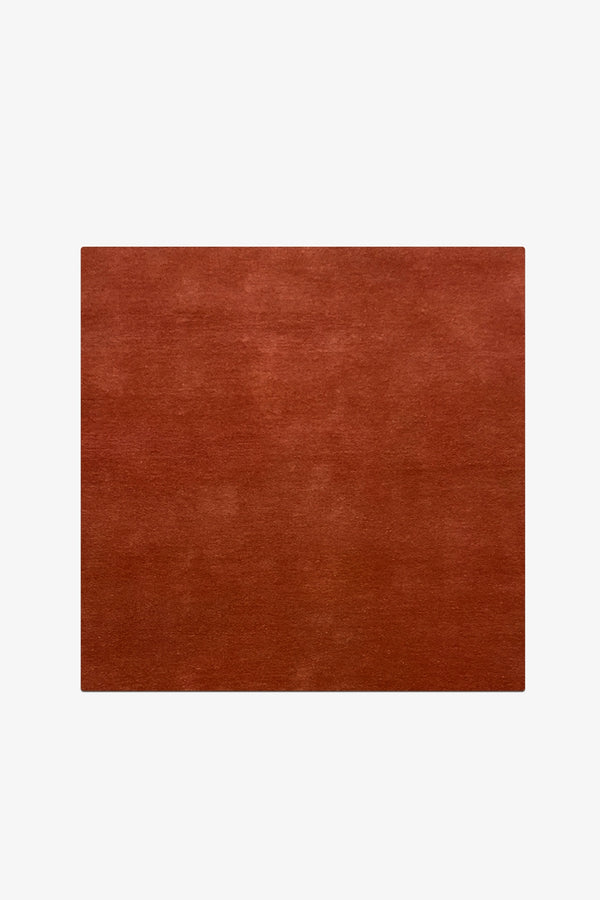 Burnt Orange Hand-Tufted Rug Swatch