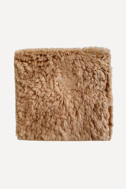 Camel Hand-Knotted Shag Rug Swatch