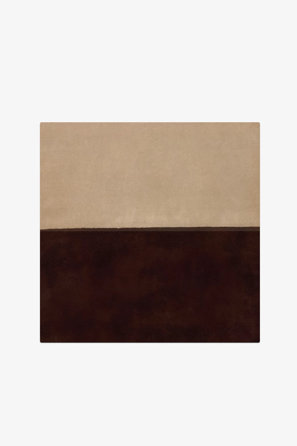 Hazelnut Classic Color Block Hand-Tufted Rug Swatch