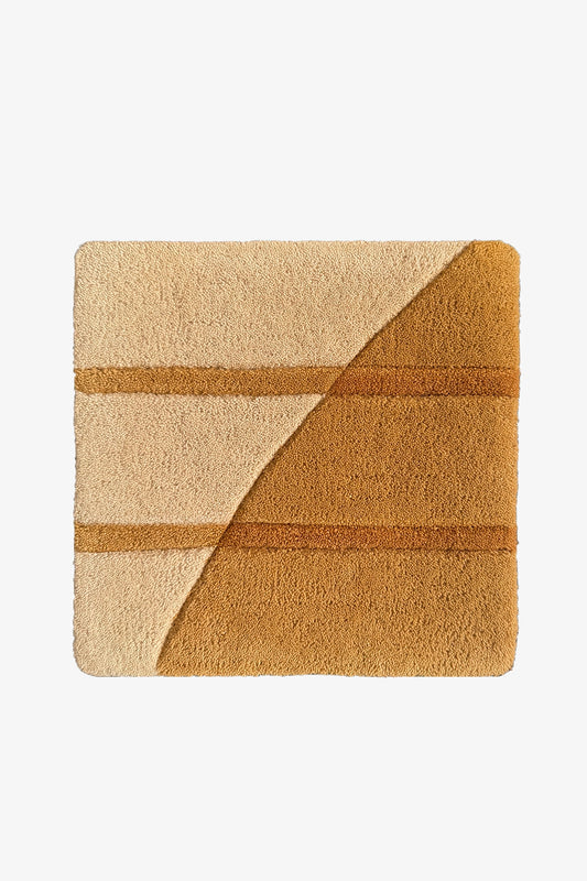 Golden Geometry Hand-Tufted Rug Swatch