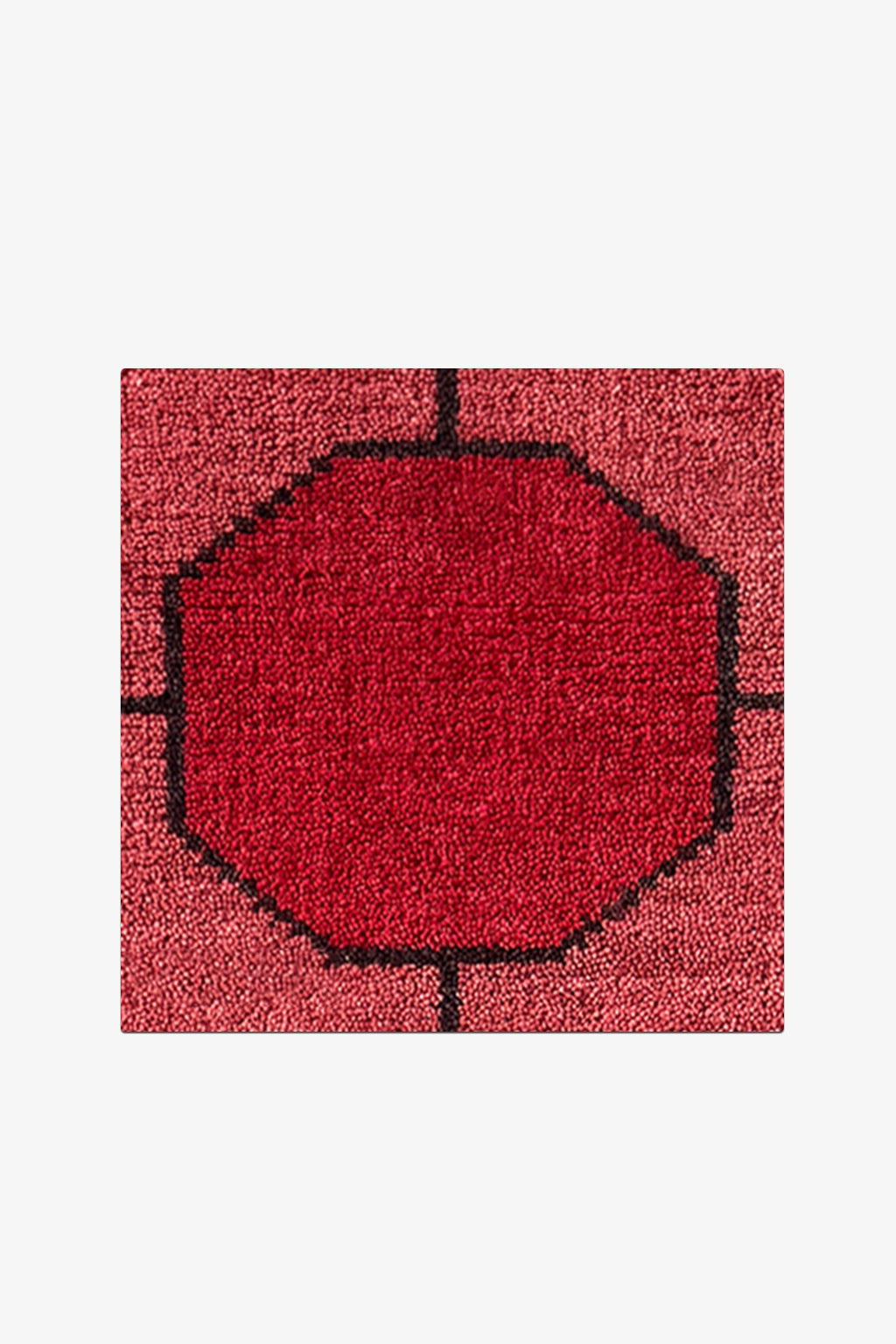 Red Octagon Link Rug Swatch