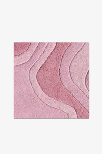 Pink Rolling Tides Hand-Tufted Rug Swatch