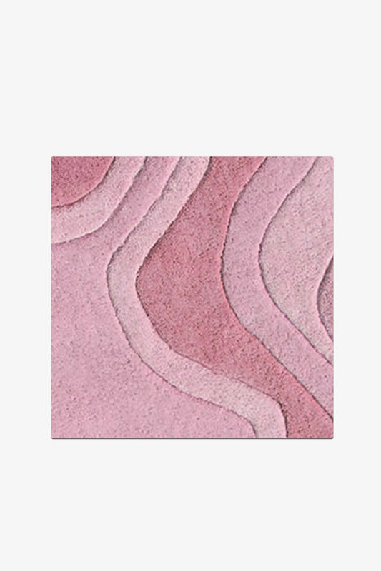 Pink Rolling Tides Rug Swatch