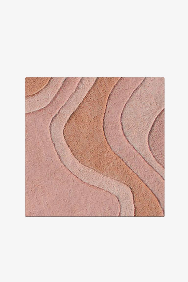 Rust Rolling Tides Hand-Tufted Rug Swatch