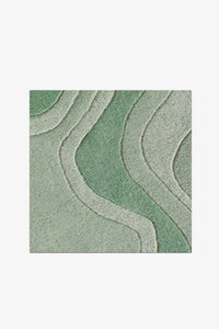 Sage Rolling Tides Hand-Tufted Rug Swatch