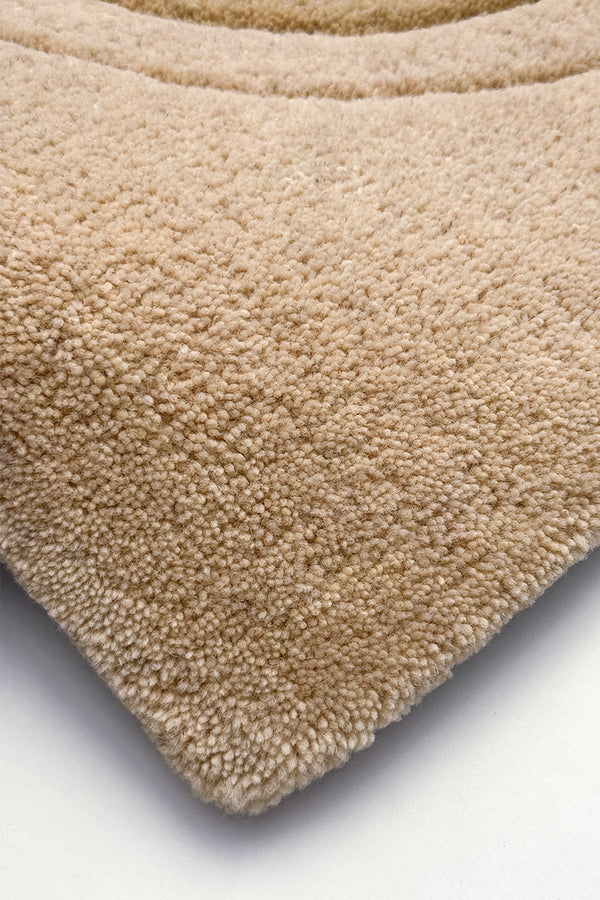 Tan Rolling Tides Hand-Tufted Rug Swatch
