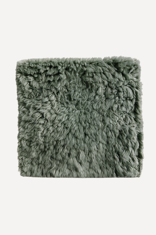 Sage Hand-Knotted Shag Rug Swatch