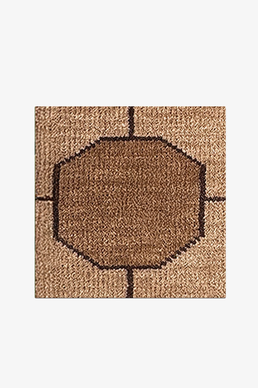 Taupe Octagon Link Rug Swatch