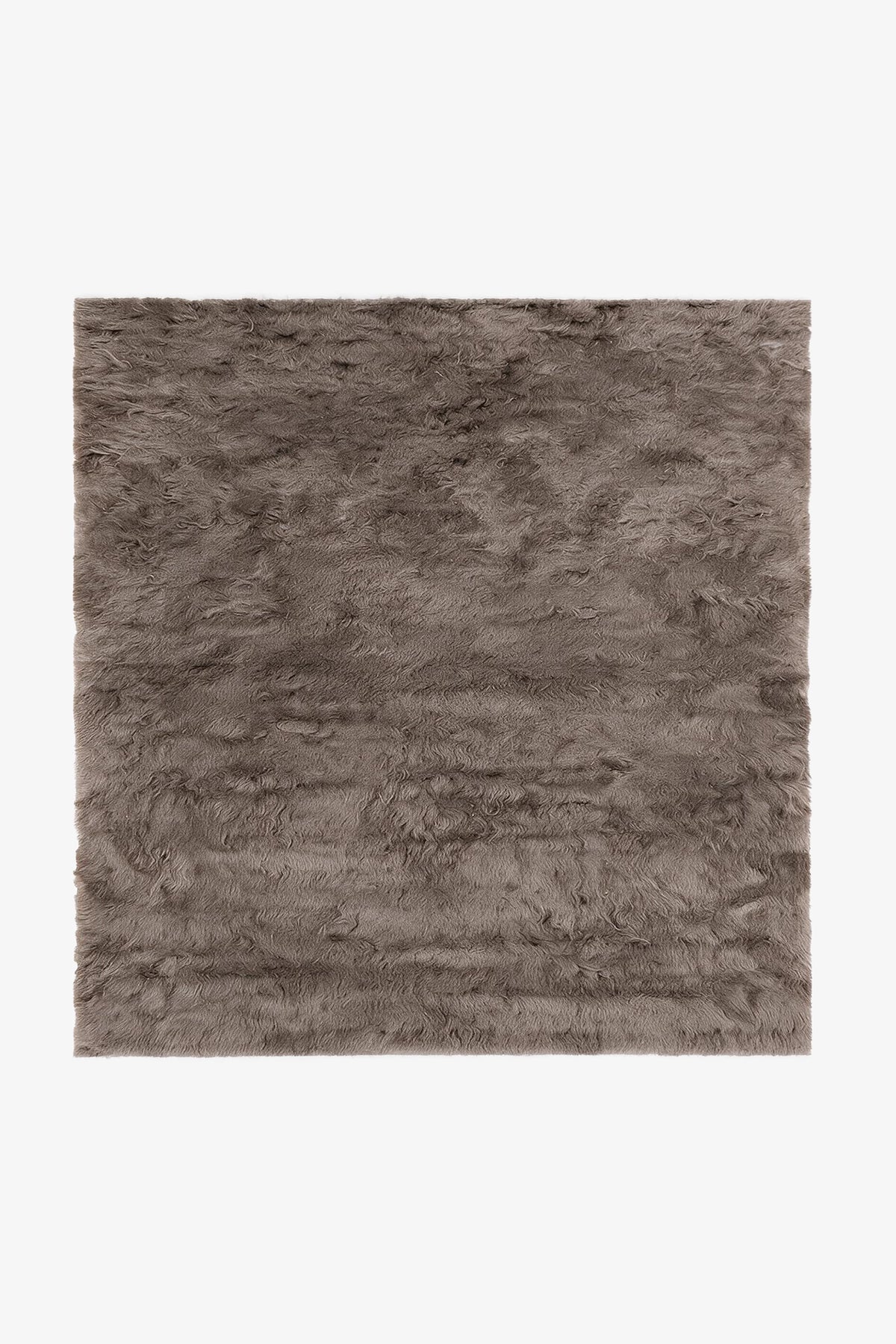 Taupe Hand-Knotted Shag Rug Swatch