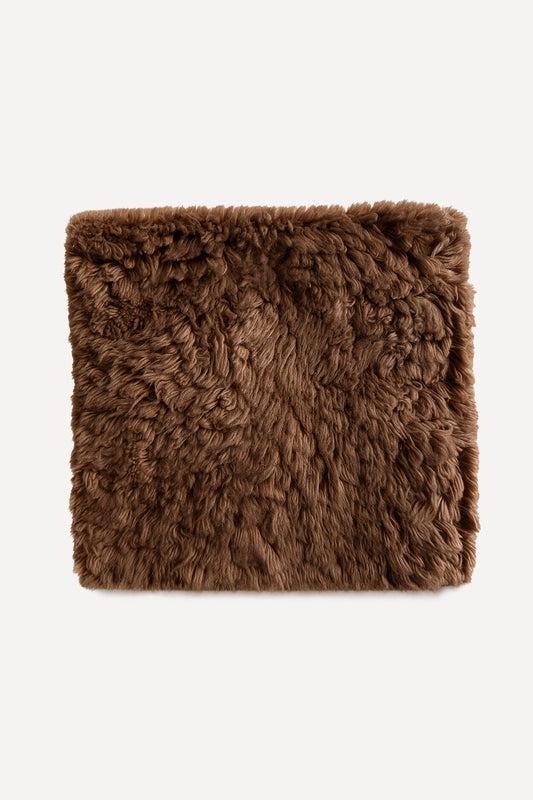 Umber Hand-Knotted Shag Rug Swatch