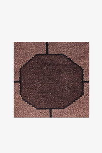 Walnut Octagon Link Hand-Knotted Rug Swatch